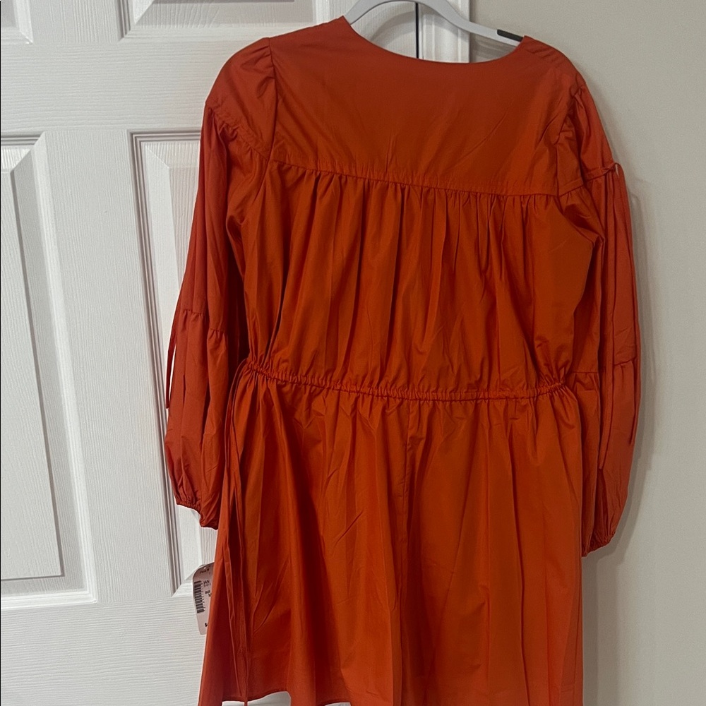 Ina Vibrant Orange Long Sleeve Dress - Picture 3 of 3